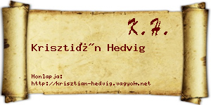Krisztián Hedvig névjegykártya